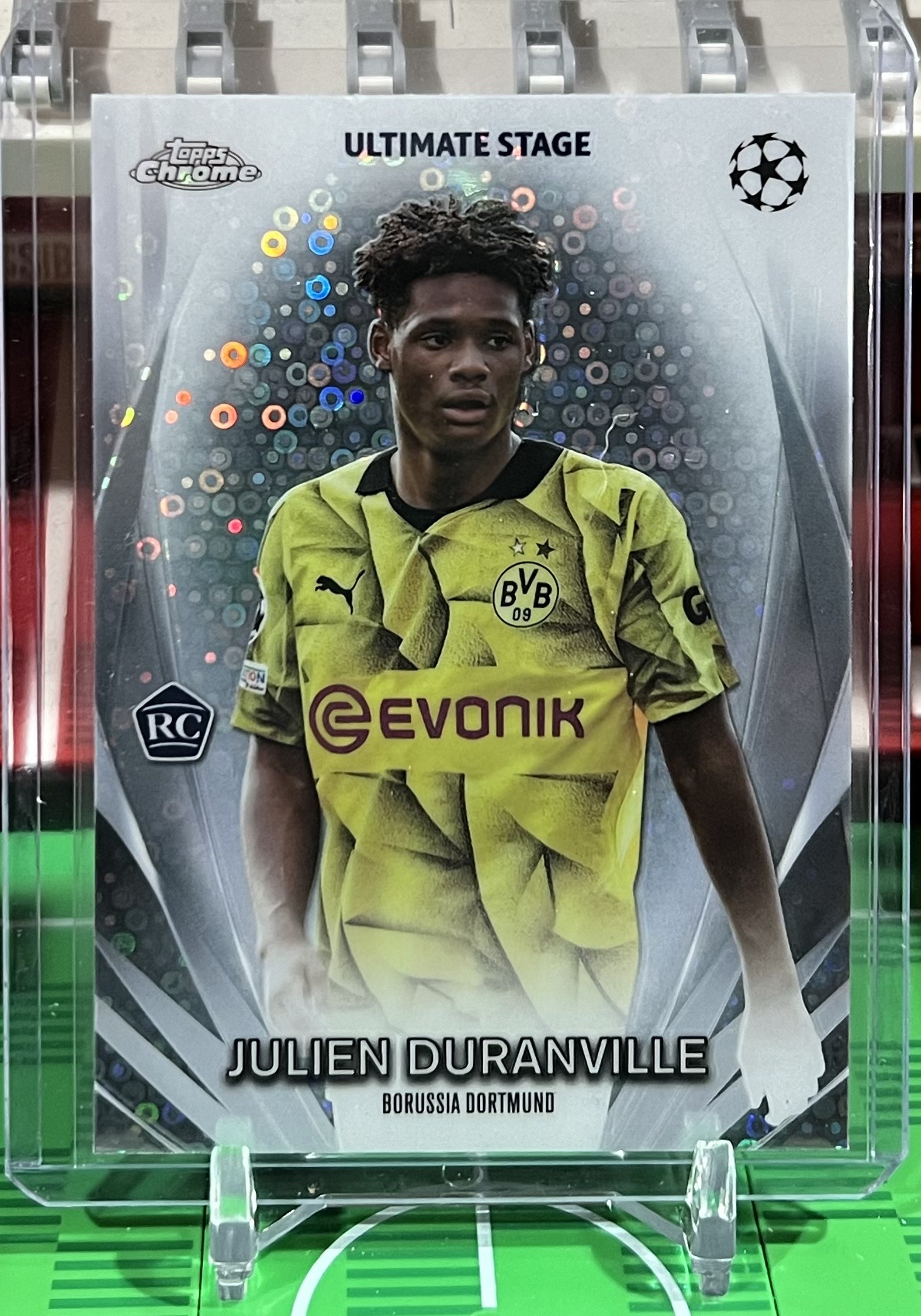 julien-duranville-rookie-card-julien-duranville-2024-Topps-UEFA-Club-Competitions-ultimate-stage-rookie-Card